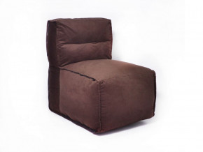Прямое модульное бескаркасное кресло Комфорт (Шоколад велюр) в Половинке - polovinka.germes-mebel.ru | фото